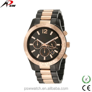Último modelo estilo diseño <span class=keywords><strong>para</strong></span> señoras relojes de aleación negro Mix oro rosa <span class=keywords><strong>reloj</strong></span> - Product Image 2