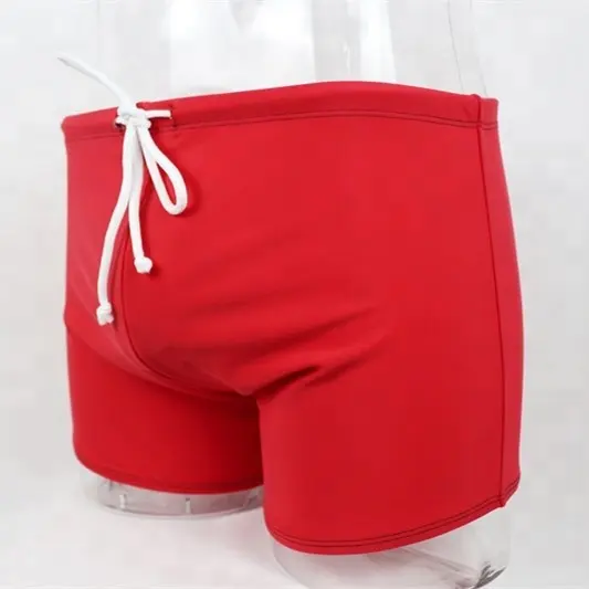 Plain Square Cut Customized Quick Dry OEM Service Mens Swimwear Swim Shorts