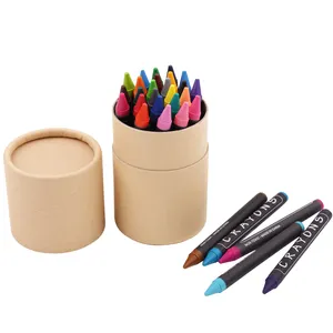 24 Cái Ống Giấy Màu Không Độc Hại Crayon