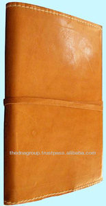 สมุดปกหนัง B5 A5สีเหลืองสดใสปกแบบเรียบง่ายใส่ในสำนักงานปกแบบชนบทหนังสือปกแข็งผูกด้วยความร้อน - Product Image 2