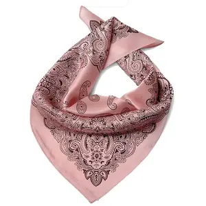 Foulard bandana en soie pure 100%, 1 pièce, à la mode, personnalisé, excellente écharpe