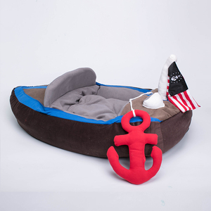 Accessoires pour animaux de compagnie, lits pour animaux de compagnie en forme de <span class=keywords><strong>bateau</strong></span>, doux et confortables pour chiens et chats - Product Image 2
