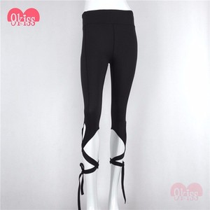 Baile Vendaje Lace up Pantalones Capris Leggings Gimnasio Mujeres Medias - Product Image 5
