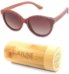 Nice Look Fashionable Handmade Carve Grain Polarized Bamboo Wood Sunglasses