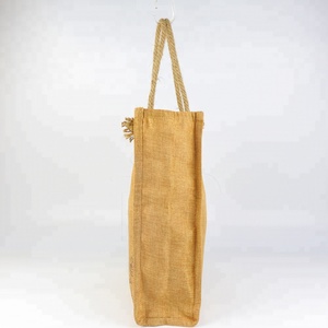 Reusable Natural Eco <strong>Personalised</strong> <strong>Hessian</strong> Jute Shopping <strong>Bags</strong> - Product Image 5