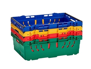 UGET Shallow Nestable and Stackable Plastic Bale Arm <strong>Crate</strong> Mesh Style Fruit Picking and Harvest Logistic <strong>Crate</strong> <strong>Box</strong> - Product Image 5