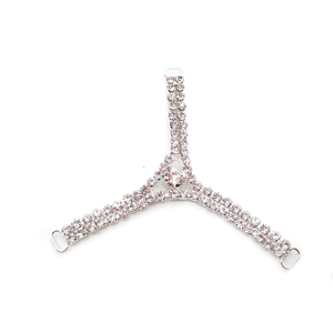 Venta caliente filas dobles en forma de Y Rhinestone Bikini conector traje de baño joyería hebilla para Bikini - Product Image 2