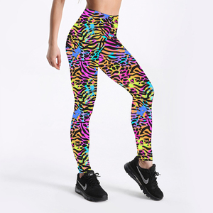 Wholesale OEM Colorful <strong>Leopard</strong> <strong>Leggings</strong> 92% Polyester 8% Spandex Double Brushed Milk Silk 3D <strong>Printed</strong> Plain <strong>Leggings</strong> - Product Image 2