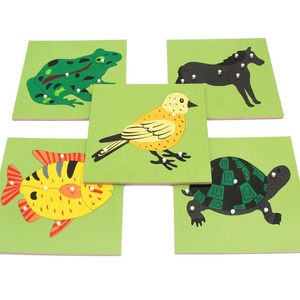Personalizado educativos animales de dibujos animados botánica rompecabezas de madera - Product Image 1