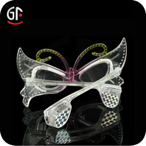2016 heißer Verkauf Stilvolle Glow In The Dark Schmetterling Geformt Led-Blitz Sunglass - Product Image 3