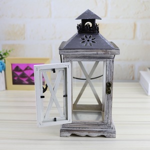 Farol <span class=keywords><strong>de</strong></span> <span class=keywords><strong>Madera</strong></span> Vintage <span class=keywords><strong>para</strong></span> Velas, Portavelas Colgante <span class=keywords><strong>de</strong></span> Cristal, <span class=keywords><strong>Decoración</strong></span> - Product Image 3