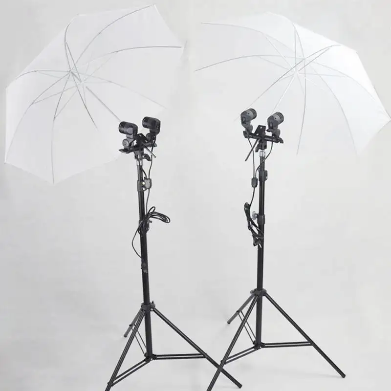 Rundour kits de estúdio de fotografia, alta qualidade, suporte de luz + guarda-chuva branco transparente + suporte para flash, conjunto de estúdio fotográfico