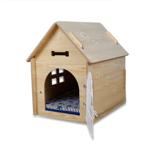 Holz-Hundehütte zum Selbstaufbau Outdoor-Hundehaus Holzhaus Winter-Villa Holz-Hundehütte Zwinger Haustiernest - Product Image 2