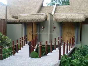 Extruction processamento de material de decoração de folha de palmeira palha telhas