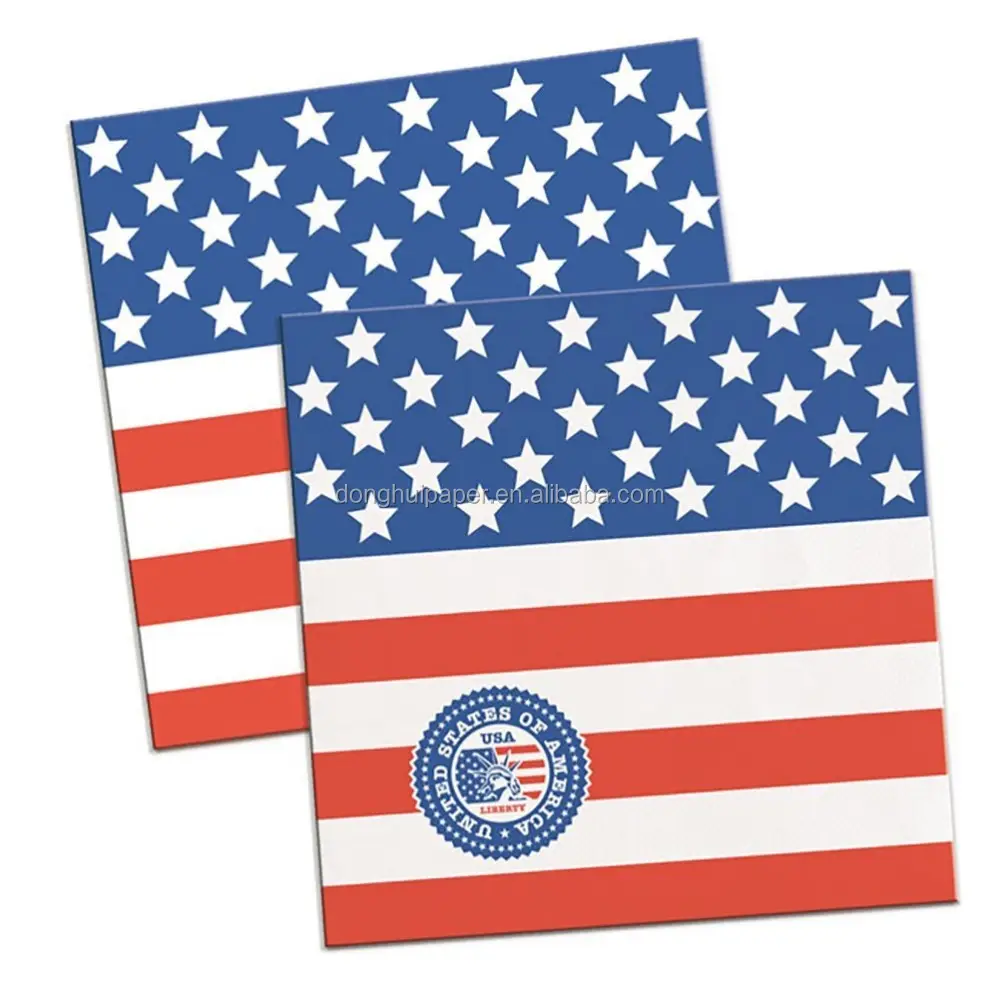 संयुक्त राज्य अमेरिका अमेरिकी पेपर नैपकिन झंडा डिजाइन