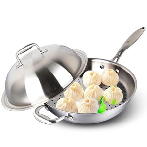 Mới nhất thiết kế thép không gỉ 304/430 không dính chảo chiên - Product Image 6