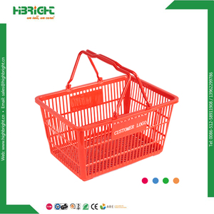 일상용으로 편리하게 휴대 가능한 슈퍼마켓 도매 플라스틱 쇼핑 바구니 - Product Image 5