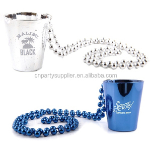 Collar de cuentas de cristal con cadena verde, suministros de fiesta de Mardi <span class=keywords><strong>Gras</strong></span>, collar de cuentas de vidrio con toma de plástico, productos para Festival - Product Image 6