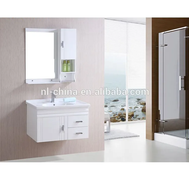 Mueble de baño moderno de madera, PVC, MDF, H15621, más de 100 tipos