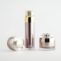 Flacon de parfum vides, cosmétique, en acrylique or, avec couvercle, pulvérisateur d'eau, distributeur, bouteille, pot en plastique