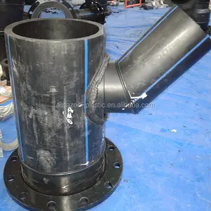 HDPE fabbricato raccordi SDR11 pe tubo di acqua raccordi riducendo tee accoppiamento 45 gomito flessibile tubo di gomma raccordi a gomito