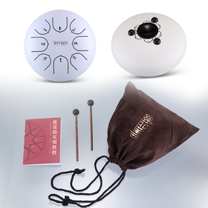 Tambour à languettes en acier Raysen de haute qualité, 6 pouces, 8 tons, tambour Hank, instrument de percussion pour enfants et adultes, multicolore, électro-plaqué, gratuit - Product Image 4
