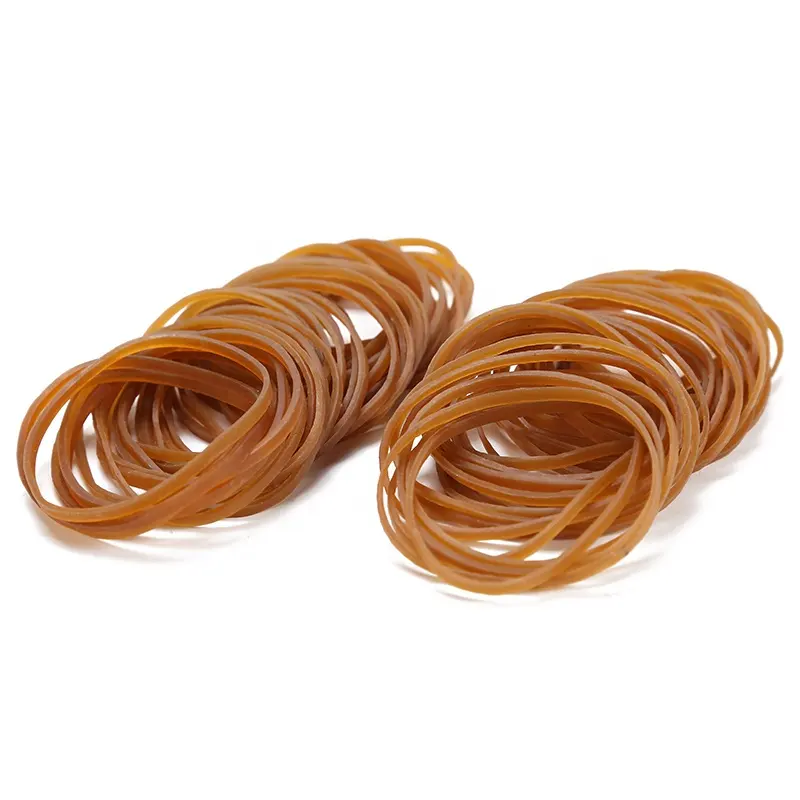 High Quality 2.5 inches Golden Brown Rubber bands and High Strength oil Resistance Rubber band