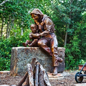 Service personnalisé En Plein Air Jardin Vie Taille Bronze Billie et Molly Statue dans un Lever de Soleil Sunbeam - Product Image 2
