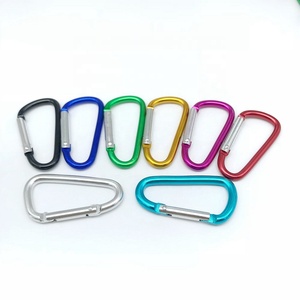 Mousqueton d'escalade en forme de D personnalisé OEM 70MM en vrac fil de 5.5mm d'épaisseur crochets d'escalade durables - Product Image 1