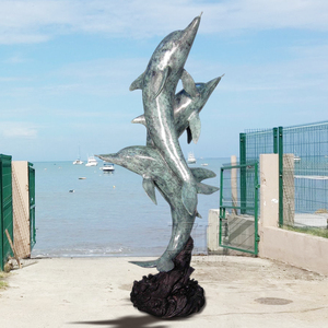 Jardín decorativo mejor y más barato fundido antiguo bronce delfines <span class=keywords><strong>escultura</strong></span> - Product Image 5