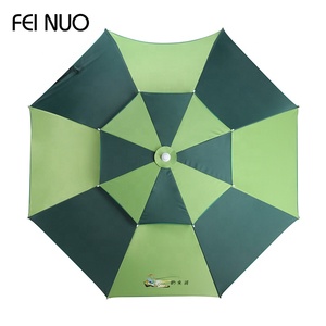 Grande protezione uv <span class=keywords><strong>outdoor</strong></span> doppio strato ventilato parasole spiaggia di pesca ombrello con logo stampa - Product Image 2