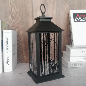 Guirlande lumineuse à 20 LED, <span class=keywords><strong>lanterne</strong></span> décorative <span class=keywords><strong>noire</strong></span>, motif de Noël, <span class=keywords><strong>lanterne</strong></span> LED pour la décoration de la maison - Product Image 6