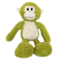 Peluche singe verte personnalisée, jouet en peluche singe