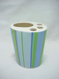 Vaso de cerámica que cambia de color con forma cónica ovalada - Product Image 3