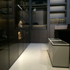 Khung <span class=keywords><strong>Closet</strong></span> Cửa Nội Thất Tempered Glass Panel Và Nhôm Kích Thước Hiện Đại Swing Tùy Chỉnh Hoàn Thành Salice 15 Ngày CN;GUA VL-27 - Product Image 5