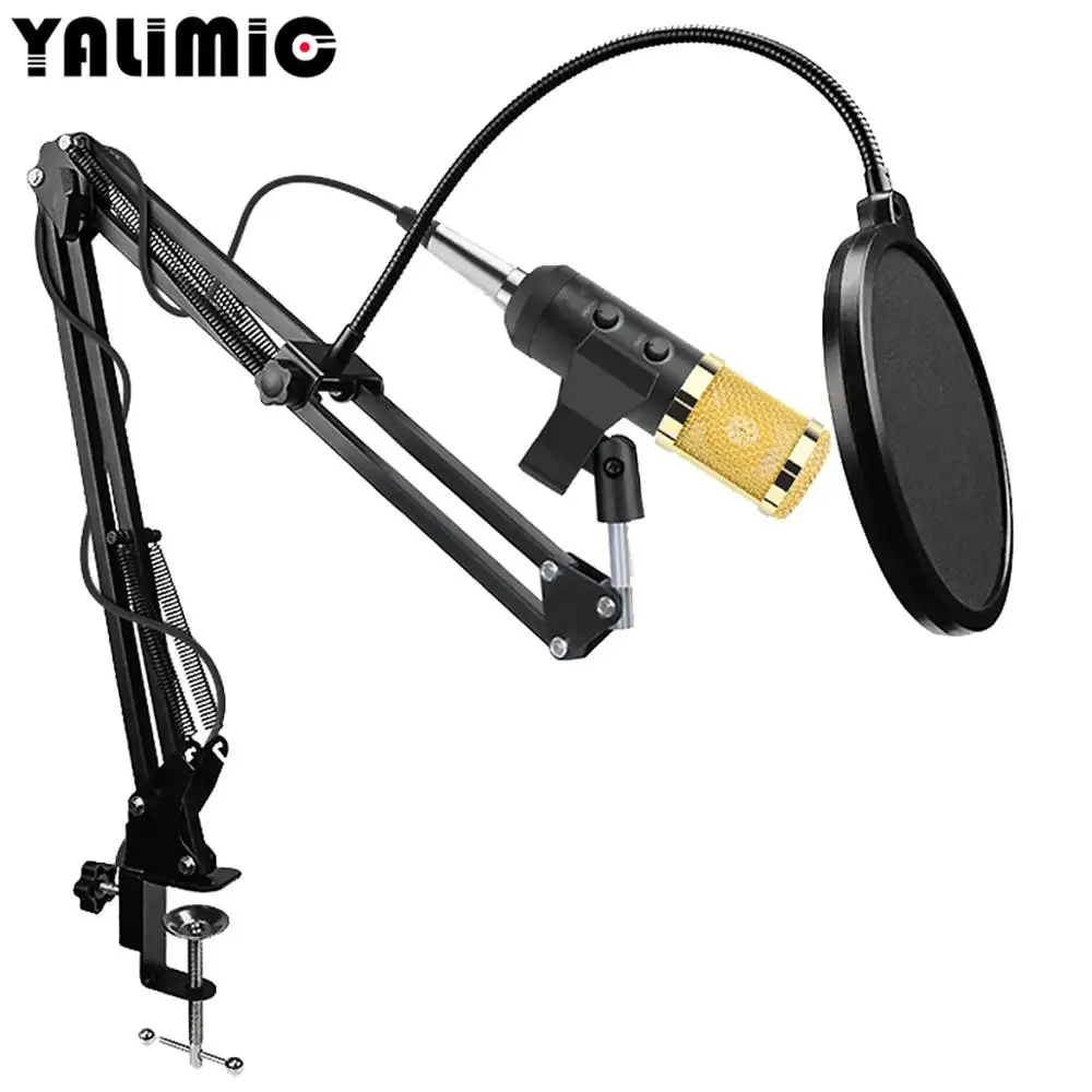 BM-900 USB Microfoon Voor Computer Condensator Studio Karaoke Microfoon Voor PC Met NB-35 Schorsing ArmHolder Pop Filter