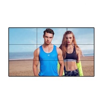 BOE yüksek parlaklık LCD reklam ekranı Ultra ince 55 inç çerçeve Lcd Video duvar 3.5mm 500nits siyah Led Video duvar paneli 8ms
