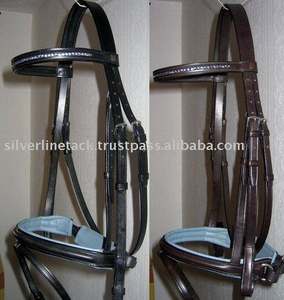 Brida Inglesa para Caballo Cuero Suave Acolchado con Cristales - Product Image 2