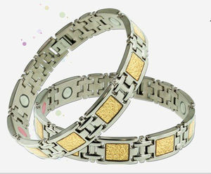 Pulseras de titanio pulsera de acero inoxidable de la joyería magnética de salud inoxidable anti-fatiga de la circulación de san - Product Image 1