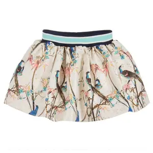 Latest designer summer printing girl mini skirt for girls