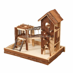 Hamac naturel en bois, 1 pièce, cage avec écorce