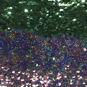 Maille brodée réversible de tissu de paillettes imprimé par sirène d'or de double face sur mesure pour le textile à la maison de mariage tissé - Product Image 5