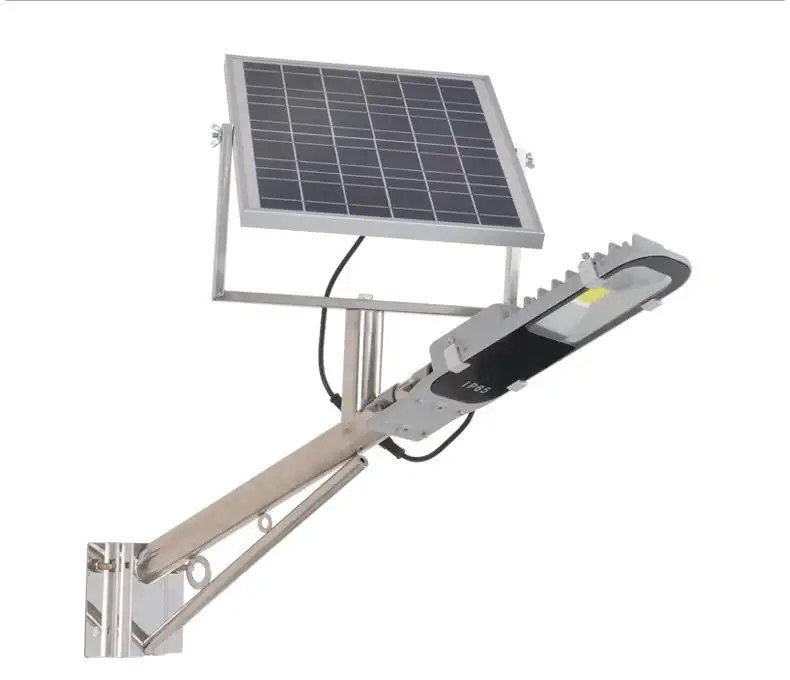 Farola Solar de 24 vatios para exteriores, luces de calle con photocell