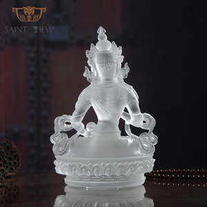 Cristal de coulée tantrique Vajrasattva Dorje Sempa cristal givré blanc <span class=keywords><strong>Tibet</strong></span> Liuli <span class=keywords><strong>bouddha</strong></span> Statue Sculpture - Product Image 6