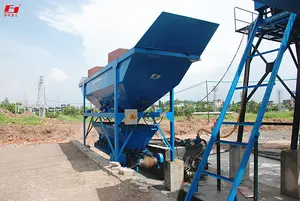 La construcción de la estación de HZS75 planta de mezcla de hormigón planta dosificadora de especificación