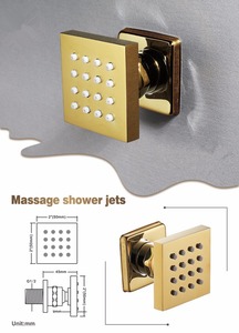 <span class=keywords><strong>Douche</strong></span> murale ajustable dorée Jets latéraux <span class=keywords><strong>Douche</strong></span> Spa Accessoires de salle de bain - Product Image 5