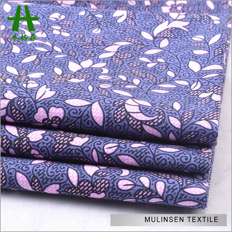 Hoge Kwaliteit Mulinsen Textiel Bloemen Ontwerp 1/4 Stretch Print Katoen Satijn Stof Voor Kleding