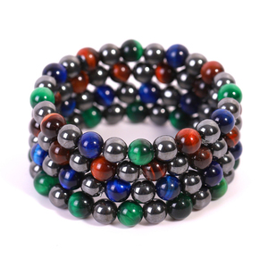 Bracciale Magnetico in Occhio di Tigre e Ematite da 8mm per Uomo e Donna, Vendita all'Ingrosso - Product Image 3