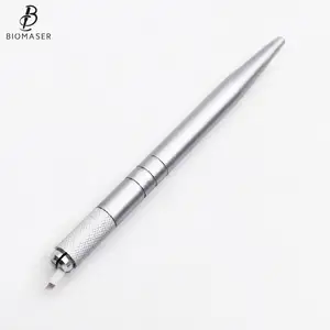 Aluminium permanent make-up handbuch mikronadelhalter stift, augenbraue tätowieren stickerei 3d microblading klingen stift