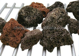 Pierre de lave de basalte de cuisson pour barbecue à gaz en couleur rouge et noir - Product Image 5